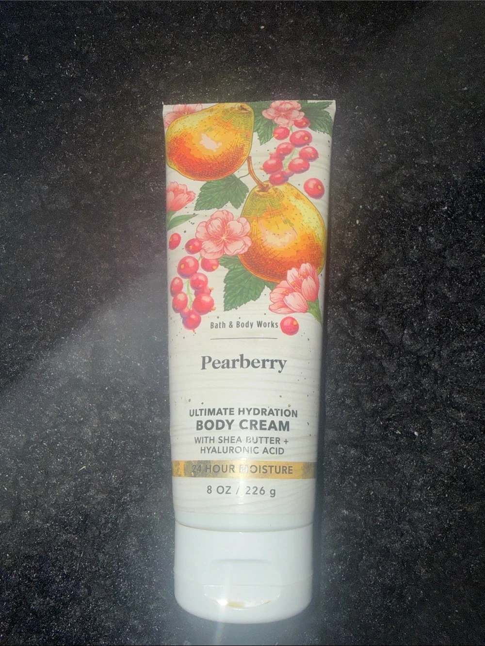 Bath & Body Works Pearberry Body Cream - White with Yellow, Pink, Green, Red